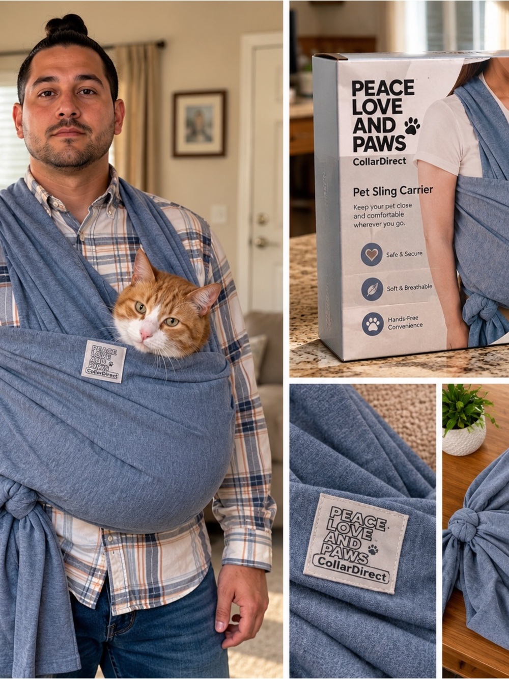 Blue Pet Sling Carrier